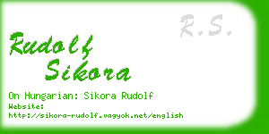 rudolf sikora business card